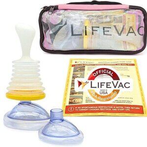 Pink Lifevac Travel Kit - Great Baby Shower Gift - AntiChoking Device NEW